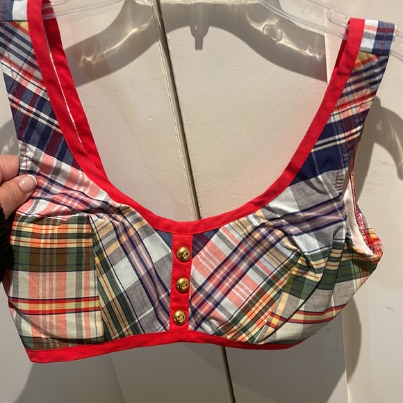 Vintage cotton tank bra top- size small - Picture 4 of 6